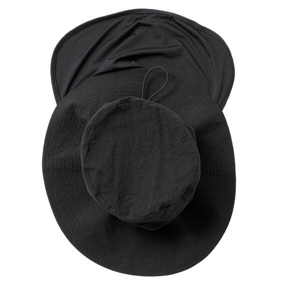 UVカットサファリハット 首カバー付き(ブラック TY26) 5枚目画像