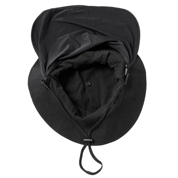 UVカットサファリハット 首カバー付き(ブラック TY26) 6枚目画像