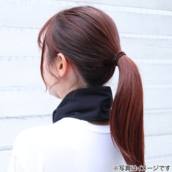 ポケット付きスカーフ(ブラック TY26) 3枚目画像