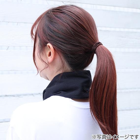 ポケット付きスカーフ(ブラック TY26) 3枚目画像