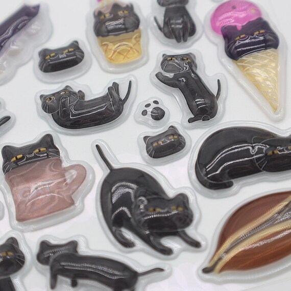 ぷっくりシール(デコネコ・シマエナガセット) 8枚目画像