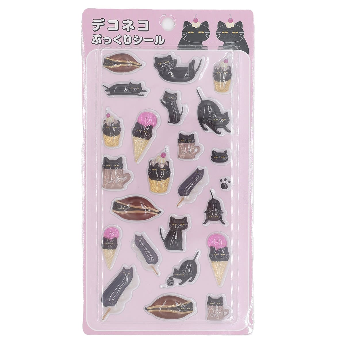 にこにこ出品所 デコホーム店舗販売のみ】ぷっくりシール(デコネコスイーツ NG03