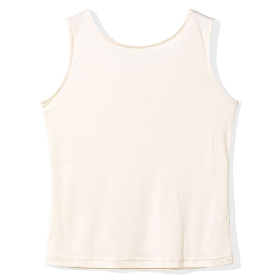 シルク100%ニット タンクトップ M(アイボリー) 2枚目画像