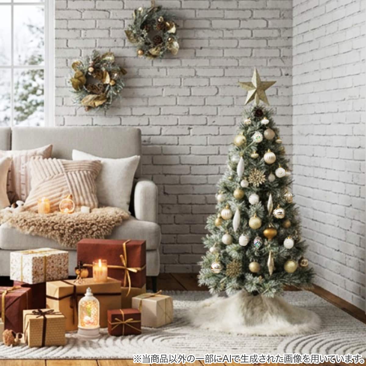 120cm用 White×Gold】クリスマスオーナメントボールセット 43個 n6AS