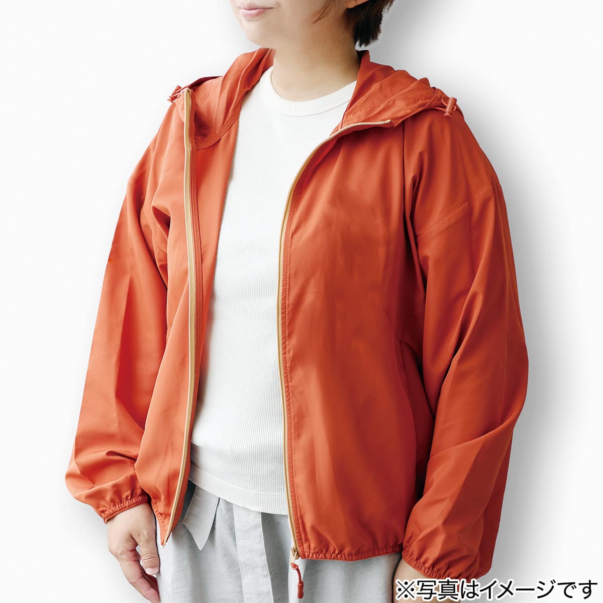  ジャケット パーカー 日本非売品 ネイビー/オレンジ はっ水UVポケッタブルパーカー(オレンジ M) | ニトリネット【公式