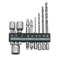 ドリル+ソケット+Dビットセット 9本組【島忠ホームズ商品】