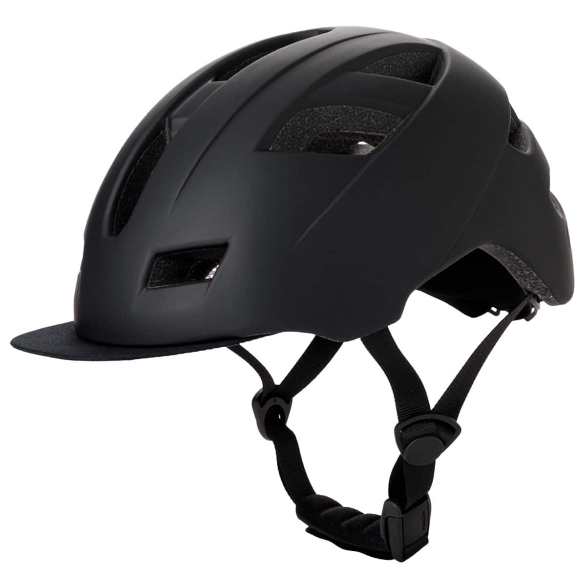 自転車用ツバ付きヘルメット L (Y52 ブラック)【島忠ホームズ商品