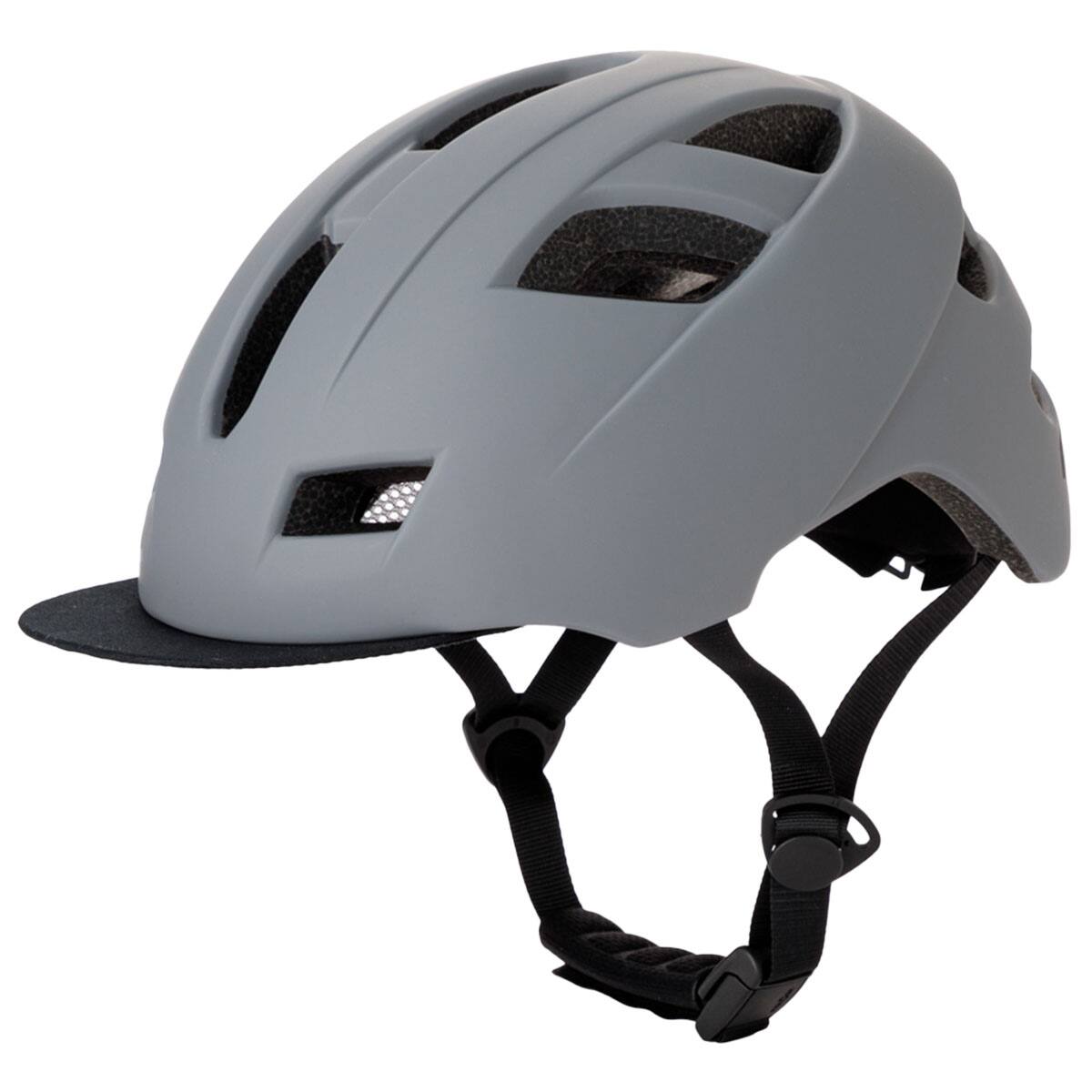 自転車用ツバ付きヘルメット L (Y52 ライトグレー)【島忠ホームズ商品