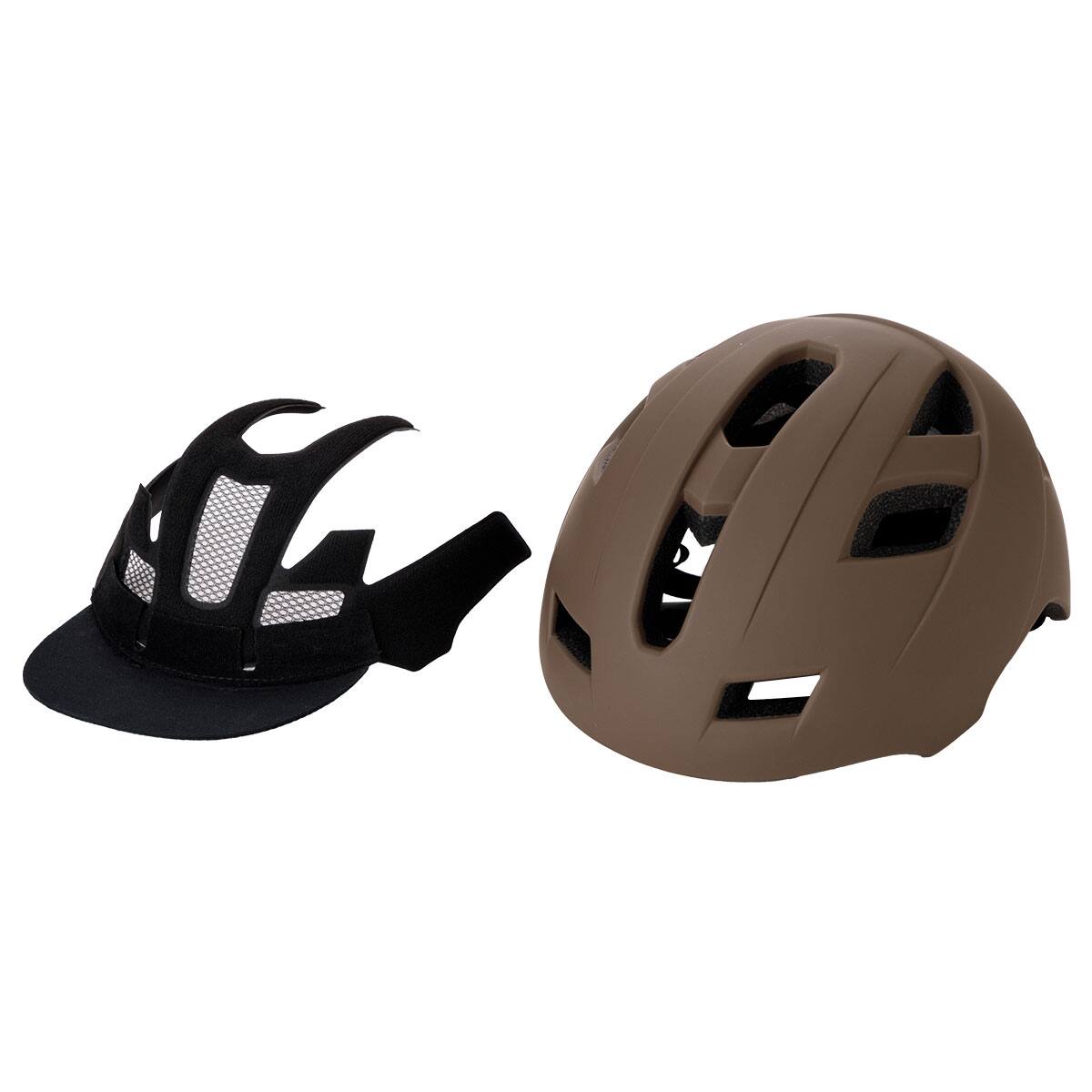 自転車用ツバ付きヘルメット L (Y52 ブラウン)【島忠ホームズ商品