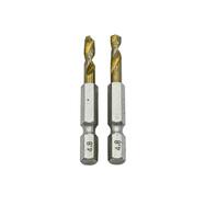 チタンコートショートドリル (4.8mm) 2本入り【島忠ホームズ商品】