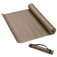 【島忠ホームズ商品】ヨガマット 厚さ4mm (ダークブラウン)