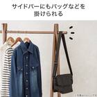 A型ハンガーラックXBK(ミドルブラウン)【島忠ホームズ商品】 5枚目画像