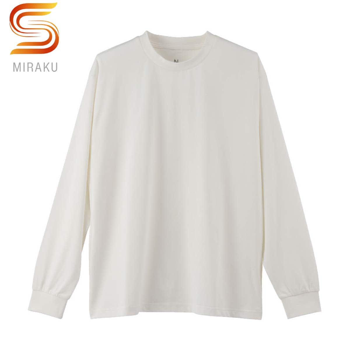 リカバリーTシャツ長袖クルー Sミラク (WH S)【一般医療機器】【Neasy