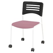 ミーティングチェア(NT2-B90HC キャスター付き 背:ブラック/脚:ホワイト)