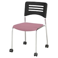 ミーティングチェア(NT2-B90SC キャスター付き 背:ブラック/脚:シルバー)