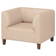 1人用合皮ソファ(Nモア A-80 木製脚BR)