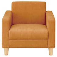 1人用布張りソファ(ライディ B-N1-CU 木製脚NA)