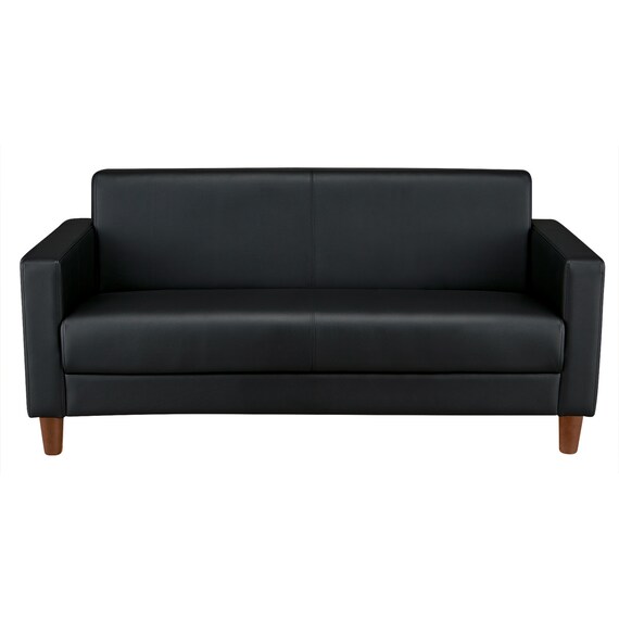 2人用合皮ソファ(ライディBR A-80-224 BK) 1枚目画像