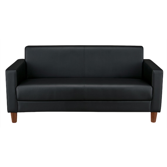 2人用合皮ソファ(ライディBR A-80-224 BK) 1枚目画像