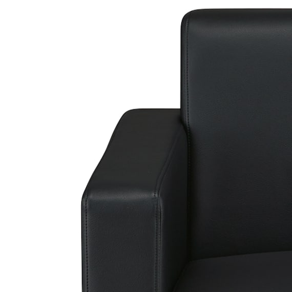 2人用合皮ソファ(ライディBR A-80-224 BK) 2枚目画像