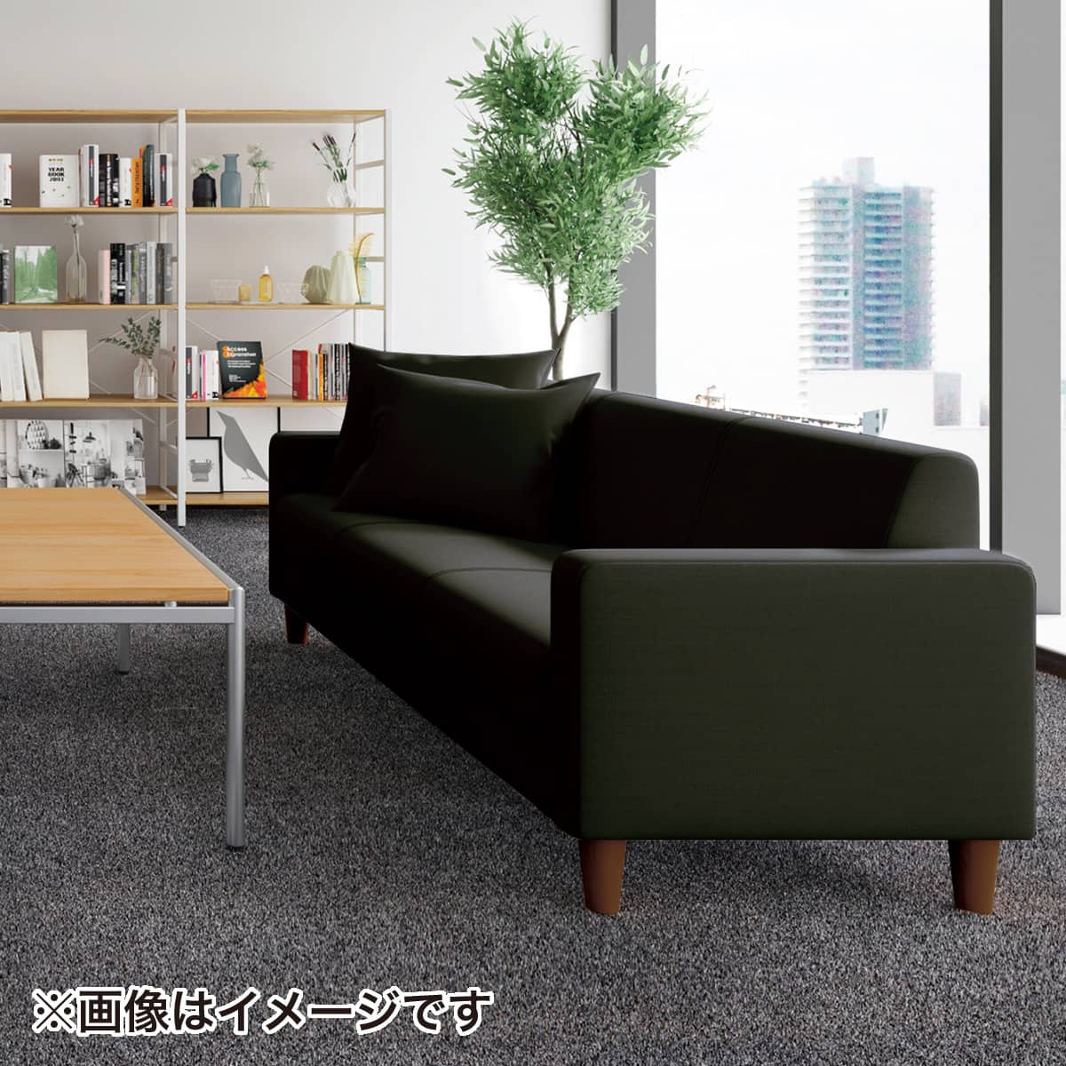 3人用合皮ソファ(ライディBR A-80-224 BK) | ニトリネット【公式