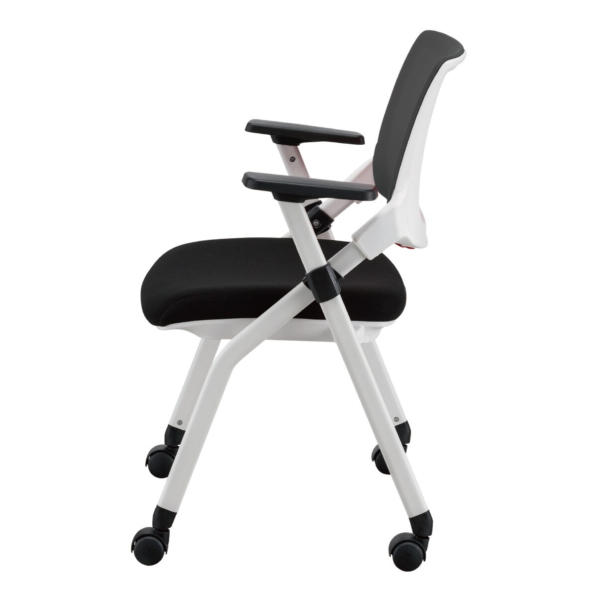 ミーティングチェア(X-16AW2 肘付き WH/BK) | ニトリネット【公式