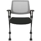 ミーティングチェア(X-16AW2 肘付き BK/GY) 2枚目画像