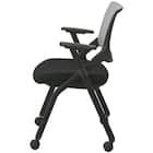 ミーティングチェア(X-16AW2 肘付き BK/GY) 3枚目画像