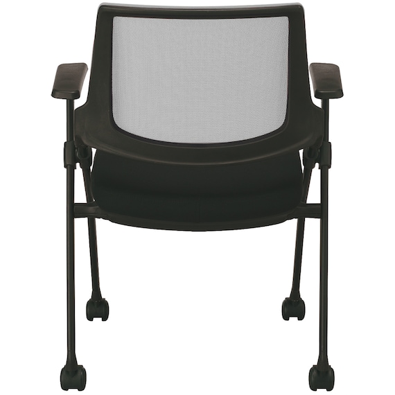 ミーティングチェア(X-16AW2 肘付き BK/GY) 4枚目画像