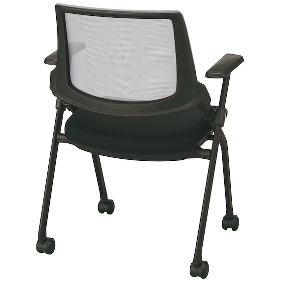 ミーティングチェア(X-16AW2 肘付き BK/GY) 5枚目画像