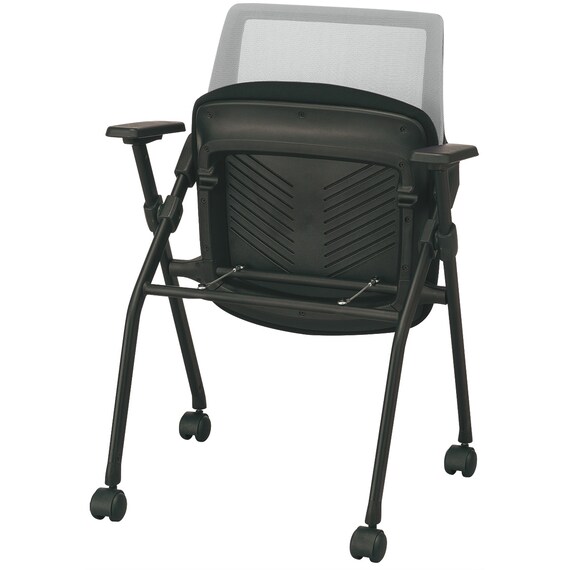ミーティングチェア(X-16AW2 肘付き BK/GY) 7枚目画像