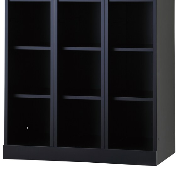 6人用スチールロッカー(3列2段 RLK-KKK6290-B オープンタイプ BK) 3枚目画像