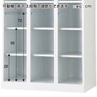 6人用スチールロッカー(3列2段 RLK-KKK6290-B オープンタイプ BK) 6枚目画像