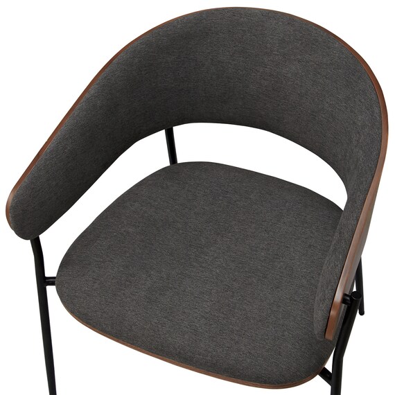 【在庫限り】スチール脚チェア(YB2930 #24 MBR/DGY) 6枚目画像