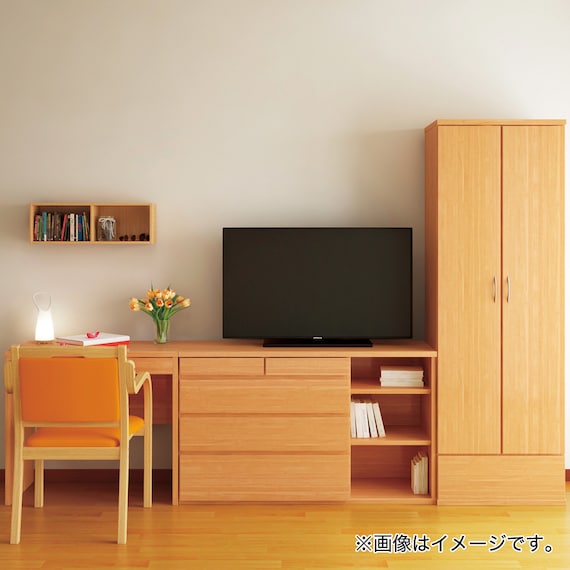 木製デスク(Nカトレア2 引出し付き NA) 4枚目画像