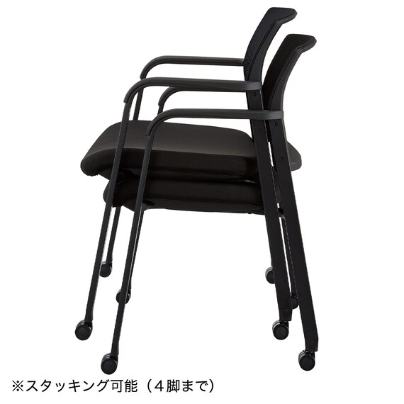 ミーティングチェア(MC1028P BK) 11枚目画像
