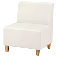 1人用合皮ロビーソファ(Nスクエア A-HG 木製脚NA)