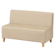 2人用合皮ロビーソファ(Nスクエア12・15 A-80 木製脚NA 幅120・150cm)