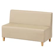2人用合皮ロビーソファ(Nスクエア12・15 A-80 木製脚NA 幅120・150cm)