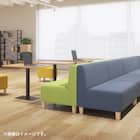 2人用合皮ソファ(Nスクエア1200NA A-80-225 DBR) 5枚目画像