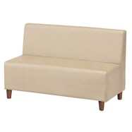 2人用合皮ロビーソファ(Nスクエア12・15 A-80 木製脚BR 幅120・150cm)