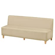 3人用合皮ロビーソファ(Nスクエア18 A-80 木製脚NA 幅180cm)