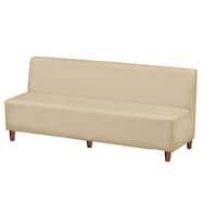 3人用合皮ロビーソファ(Nスクエア18 A-80 木製脚BR 幅180cm)