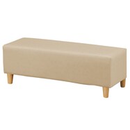 2人用合皮ベンチソファ(Nスクエア1200・1500 A-80 木製脚NA 幅120・150cm)