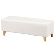 2人用合皮ベンチソファ(Nスクエア A-HG 木製脚NA)