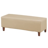 2人用合皮ベンチソファ(Nスクエア1200・1500 A-80 木製脚BR 幅120・150cm)