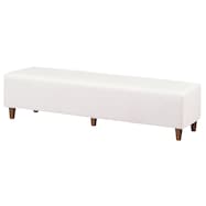 3人用合皮ベンチソファ(Nスクエア A-HG 木製脚BR)