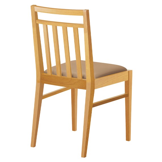 【8脚セット】木製チェア(カルースト SE NA/BE) 3枚目画像