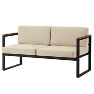 【屋外対応】2人用布張りソファ(クレモアL 肘付き GA48022-0000)