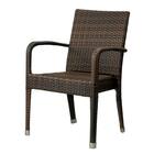 【2脚セット】ガーデンチェア(バミューダ 肘付き DBR) 2枚目画像